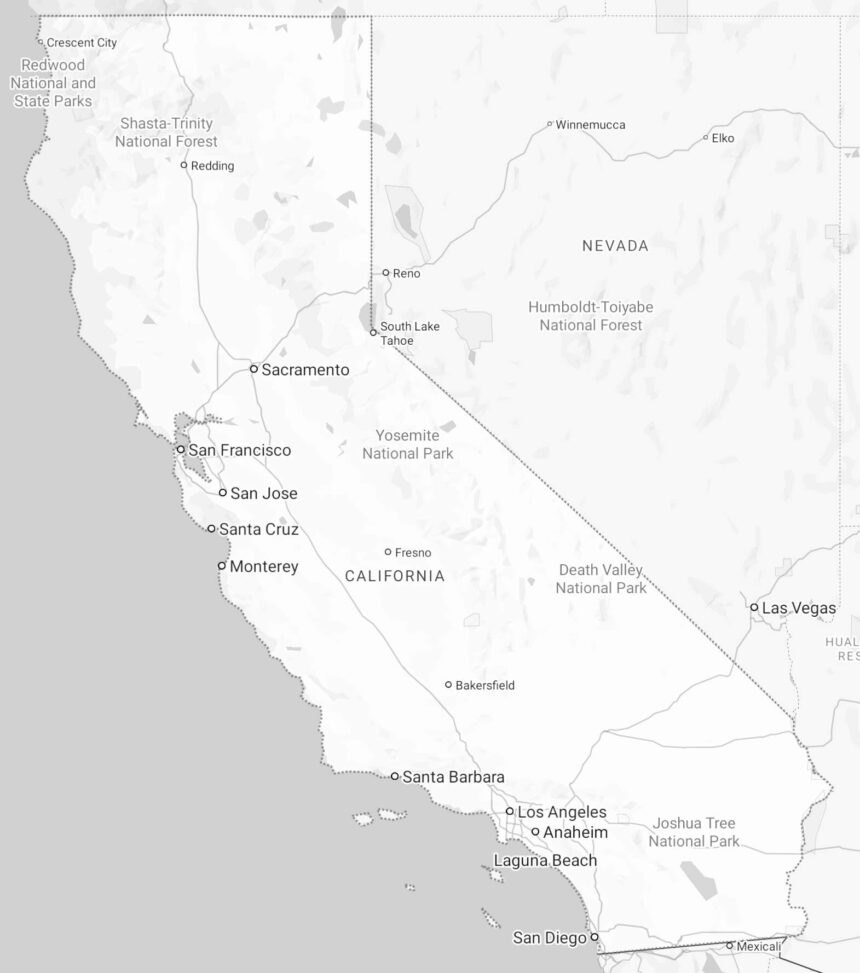 california state map
