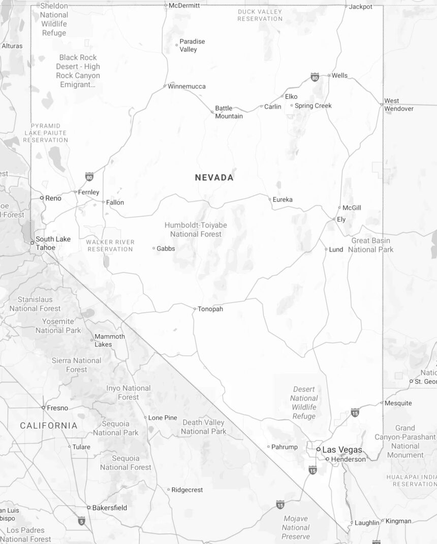 nevada state map