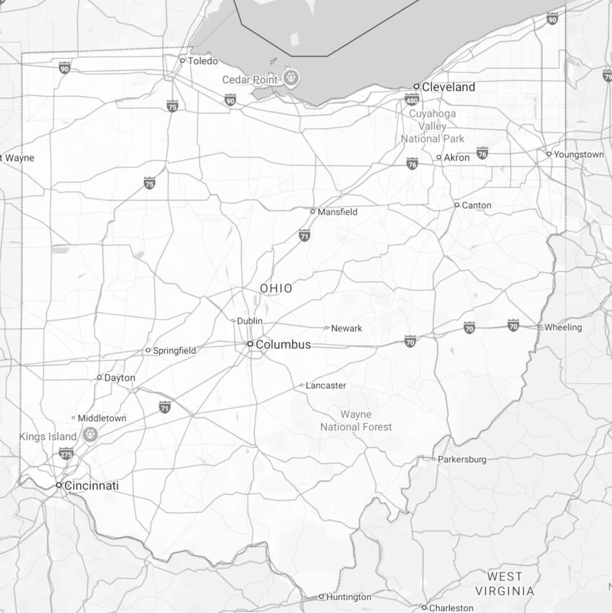 ohio state map