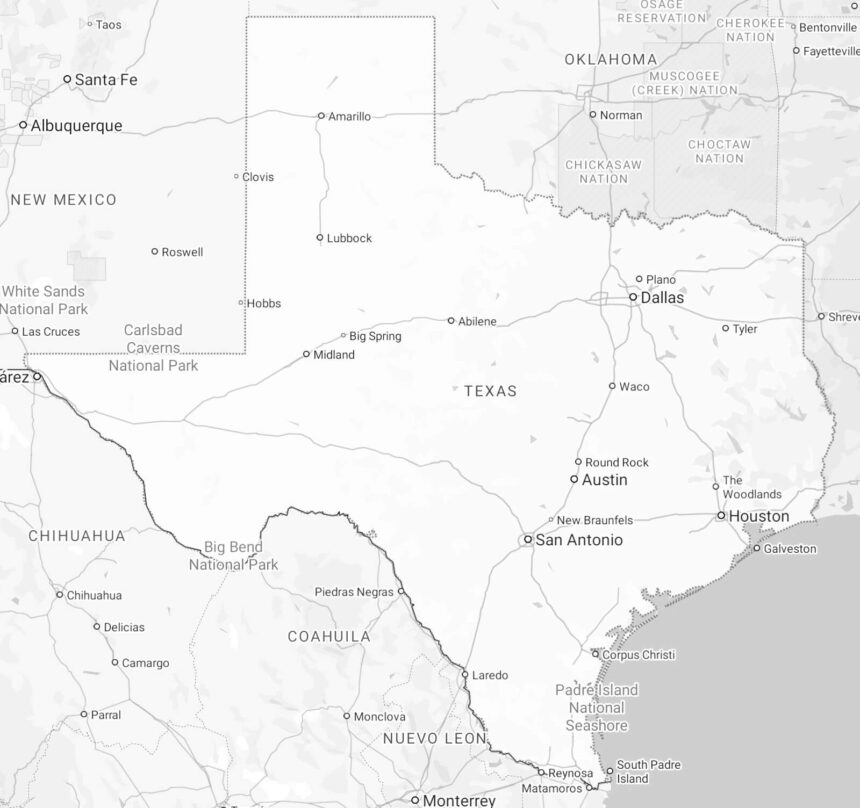 texas state map