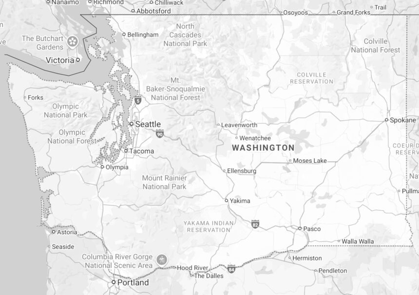 washington state map