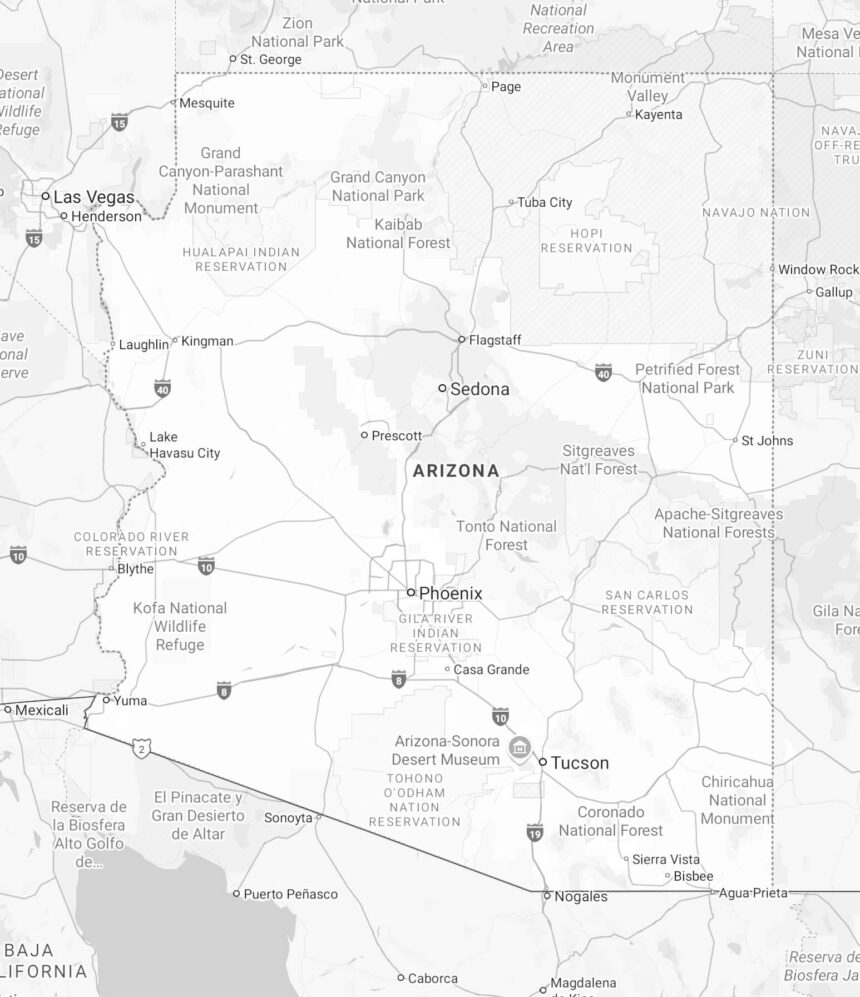 arizona state map