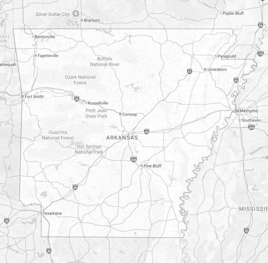 arkansas state map