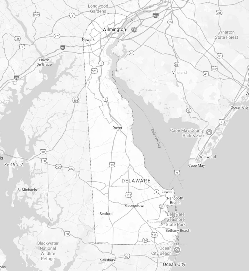 delaware state map