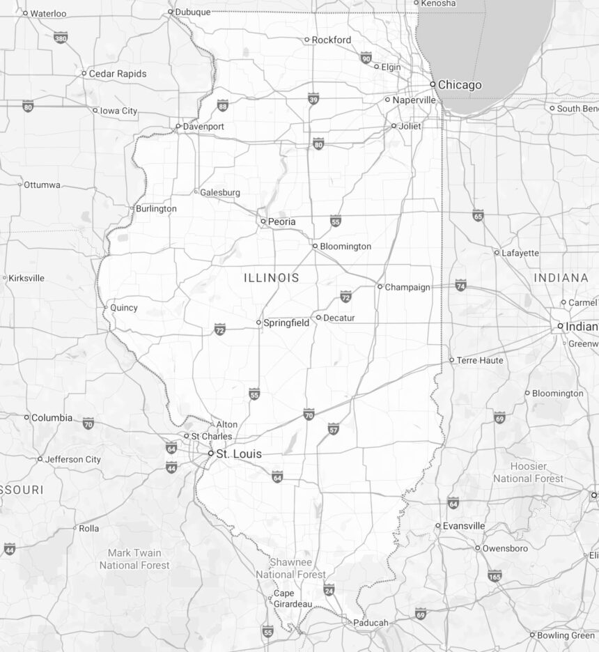 illinois state map