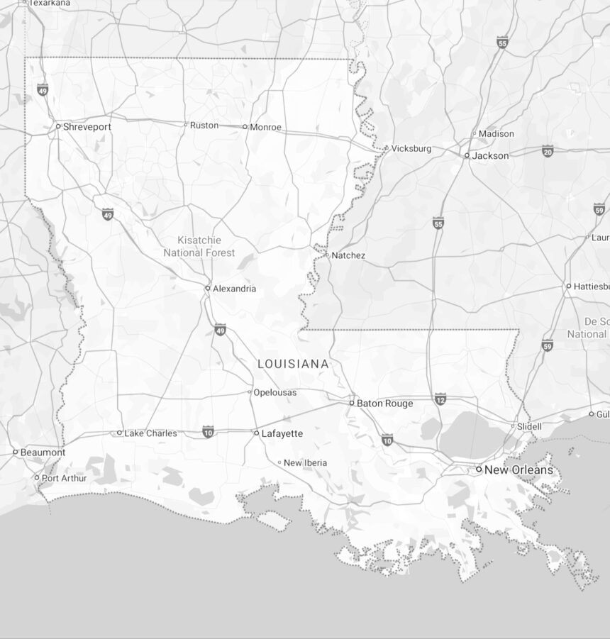 louisiana state map