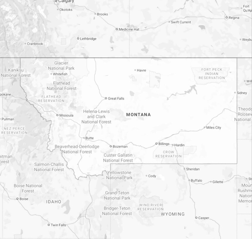 montana state map