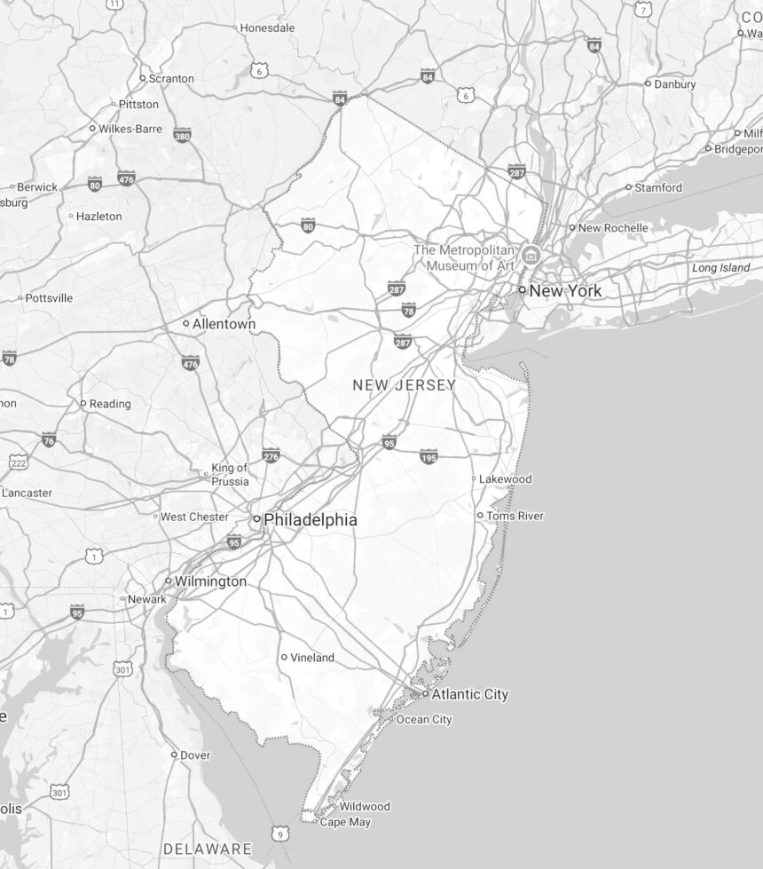 new jersey state map