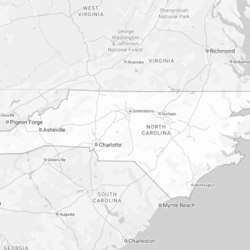 north carolina state map