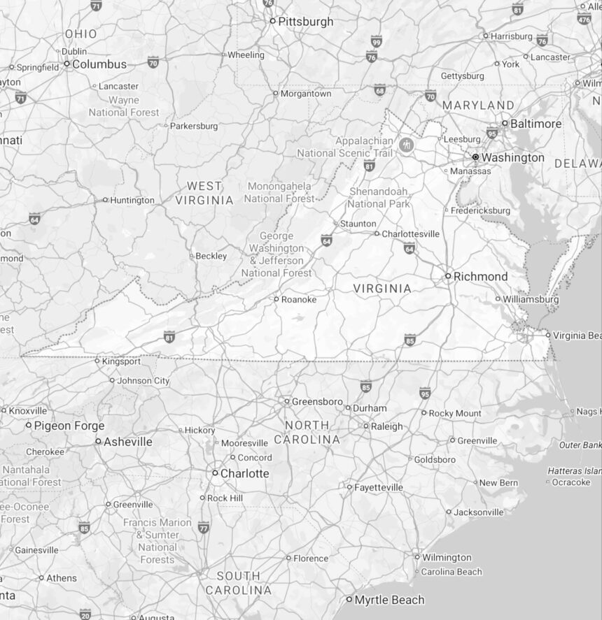 virginia state map