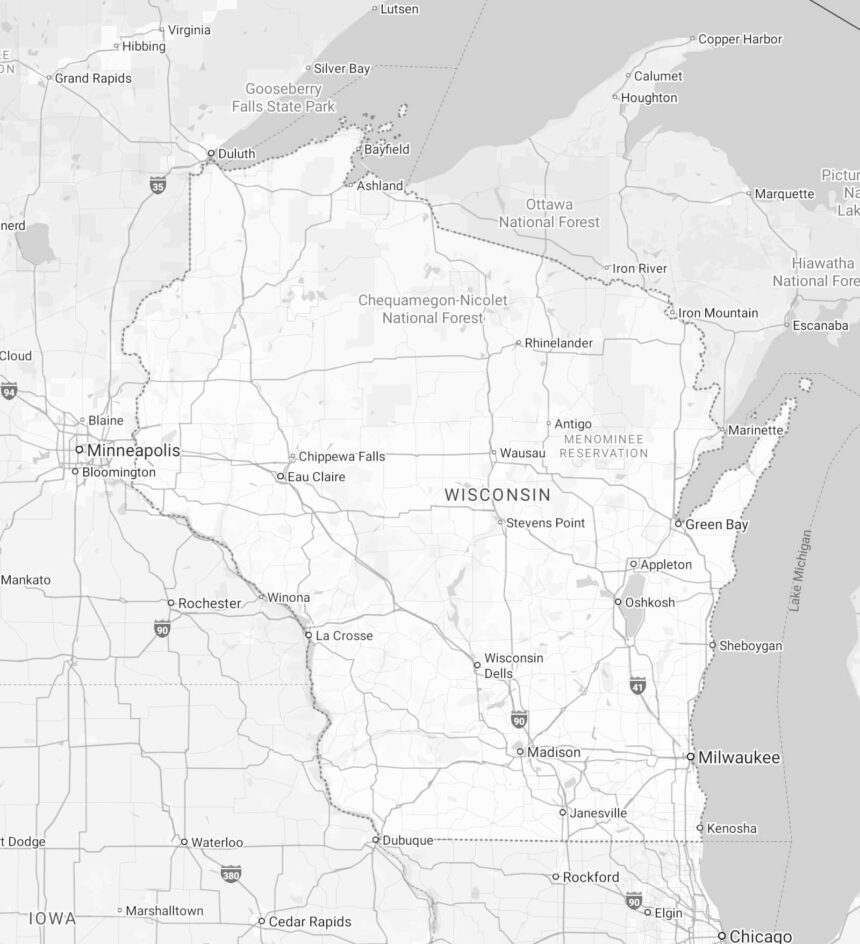 wisconsin state map